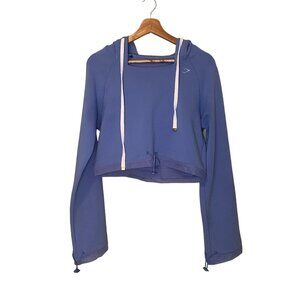 Gymshark X Whitney Simmons Blue Crop Hoodie Womens Sz. Small S Athletic Pullover